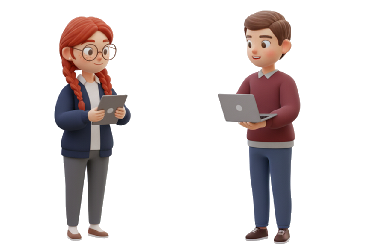 Students collaborating on a project