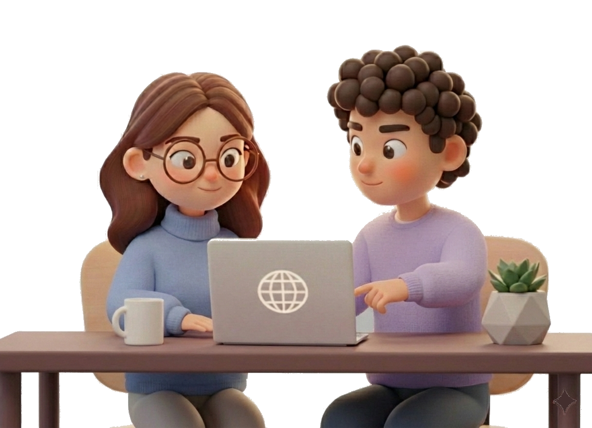 Students collaborating on a project